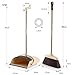 LiKe Broom and Dustpan Set/Dust Pan Standing Upright Sweep Set for Home Office Commercial Hardwood Floor Use(Blue)
