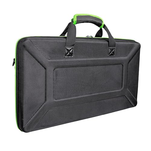 DJ Controller Case for DDJ-FLX4/ DJ 400/ DDJ-REV1, Padded DJ Controller Bag with 5 Pockets for Laptop, Headphones, Cables, DJ Carrying Case with Adjustable Shoulder Strap