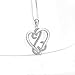 YFN 925 Sterling Silver Infinite Eternal Love Heart Pendant Necklace Charms 18