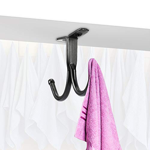 Picowe 6 Pcs Double Prong Ceiling Hook Under Shelf Coat Hooks
