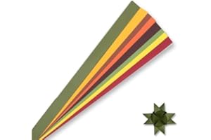 ORIGAMI JOY Autumn Mix of Colors Paper Strips for Weaving Projects (Multi Color Packs). Paper Strips for Moravian Stars, German Stars and Froebel Stars. 100 Strips per Pack (1 x 25 inch)