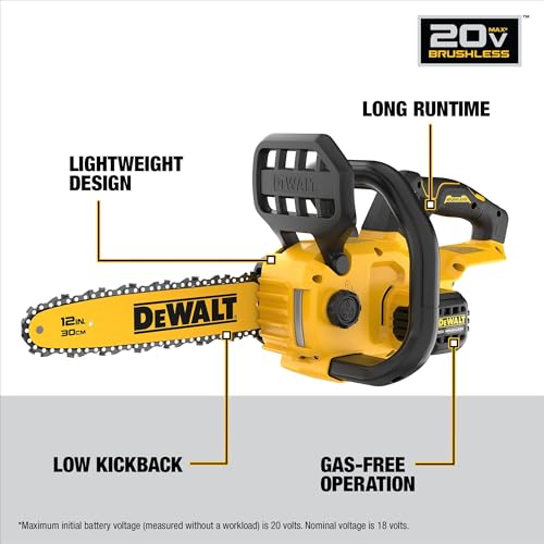 DEWALT 20V MAX 12 in. Cordless Chainsaw, Bare Tool Only (DCCS621B) photo 12