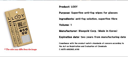 image for [LOOY Antifog Reusable Wipe] - Clear, Fog-Free Eyesight for Glasses, S