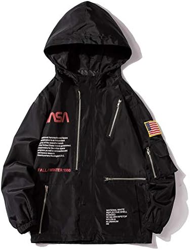 Wildswan Men Biker Bomber Jacket, NASA MA-1 Military Flight Jacket Long-Sleeve Air Force Moto Street Coat Winter B4034