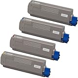 Do it Wiser ® Remanufactured Toner Cartridges Set Black Cyan Magenta Yellow For Okidata C610 C610n C610dn C610cdn C610dtn - 44315304 44315303 44315302 44315301 - Black Yield 8,000 Pages - Color Yield 6,000 Pages (4 Pack)