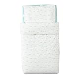 Ikea Himmelsk 4-piece Turquoise Blue Crib Bed Linen set