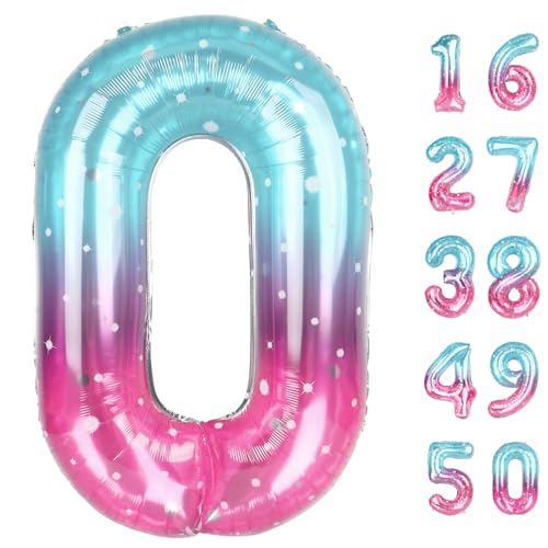 Starry Number 0 Balloons 40 Inch
