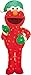 ProductWorks 32-Inch Pre-Lit Sesame Street Elmo in Green Santa Hat Christmas Yard Decoration, 70 Lights