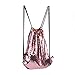 Tinksky Fashion Glitter Bag Sackpack Sequins Drawstring Backpack (Pink)