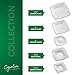 SIGNATURE PLASTIC PARTY DISPOSABLE PLATES | 10 Inch Square Wedding Dinner Plates | White with Silver Rim, 20 Ct | Elegant & Fancy Heavy Duty Hard Party Supplies Plates for Holidays & Occasions