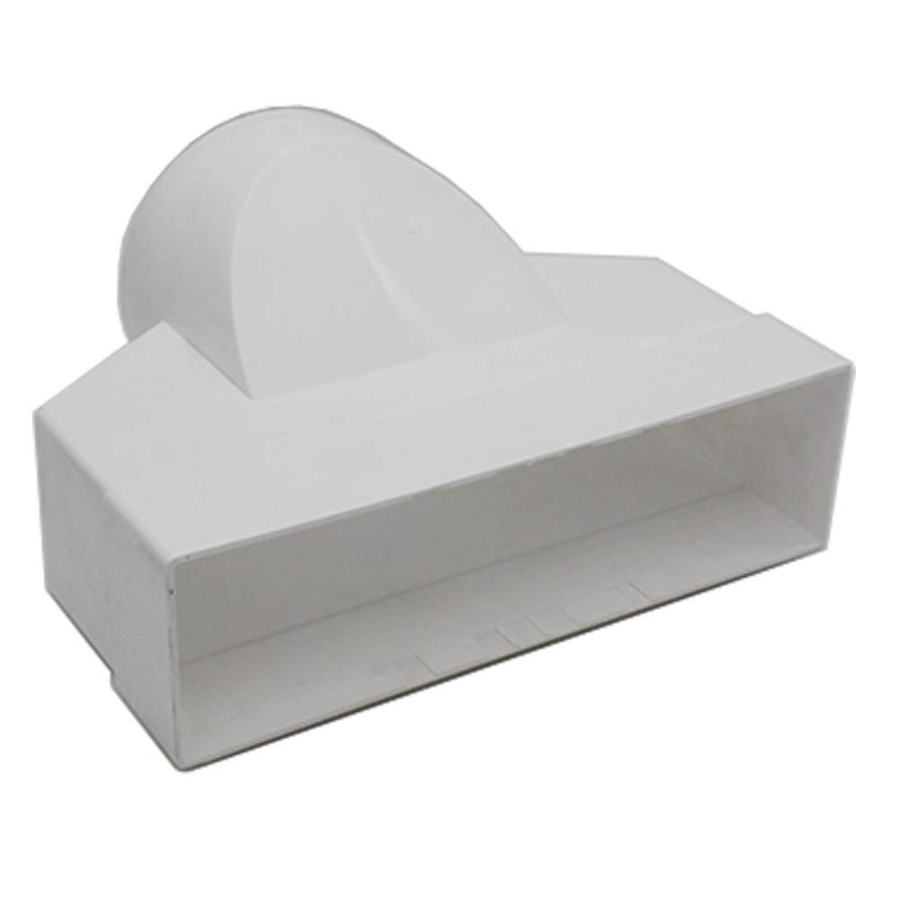 Kair Ducting Adaptor 204mm x 60mm to 100mm - 4 inch Rectangular to Round Straight Channel Connector for Converting to Different Size Duct Systems