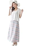 Bearsland Women's Long Style Nursing Breastfeeding Dress Pink Size M