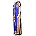 haoricu Women Dress, Fall Women Fashion African Print Dress Casual Straight Print Dress (XL, Blue)