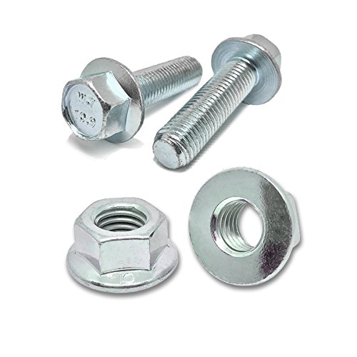 M6 M8 M10 M12 Metric Class 10.9 JIS Hex Cap Flange Frame Bolts & Nuts Zinc Assortment Kit - 375 Pieces!