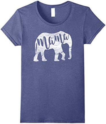 Womens Mama Elephant Shirt XL Heather Blue