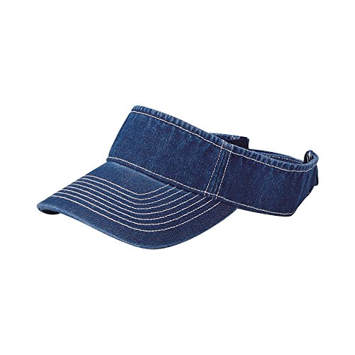 MG Unisex Pro Style Washed Denim Visor-4029-D.NAVY