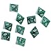 Jili Online 10pcs 8 Sided Dice D8 Polyhedral Dice for Dungeons and Dragons Roley playing Games Dice Gift Green