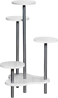 KESPER Blumenständer 17278 mit Böden aus weiß lackierter Spanplatte/Blumenregal/Etagenregal