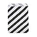 AKOAK 50 Pcs 5 x 7 Inches White and Black Striped Paper Bags,Holiday Wedding Christmas Favor Candy Treat Bags