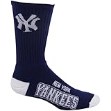 New York Yankees Deuce Crew Socks Mens Size Large 10-13 - For Bare Feet