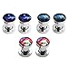 PiercingJ 6pcs 6G-1/2 (4MM-16MM) Stainless Steel Galaxy Universe Screw Flesh Tunnels Tunnel Plug Gauge Ear Expanders Stretchers (6G=4mm)