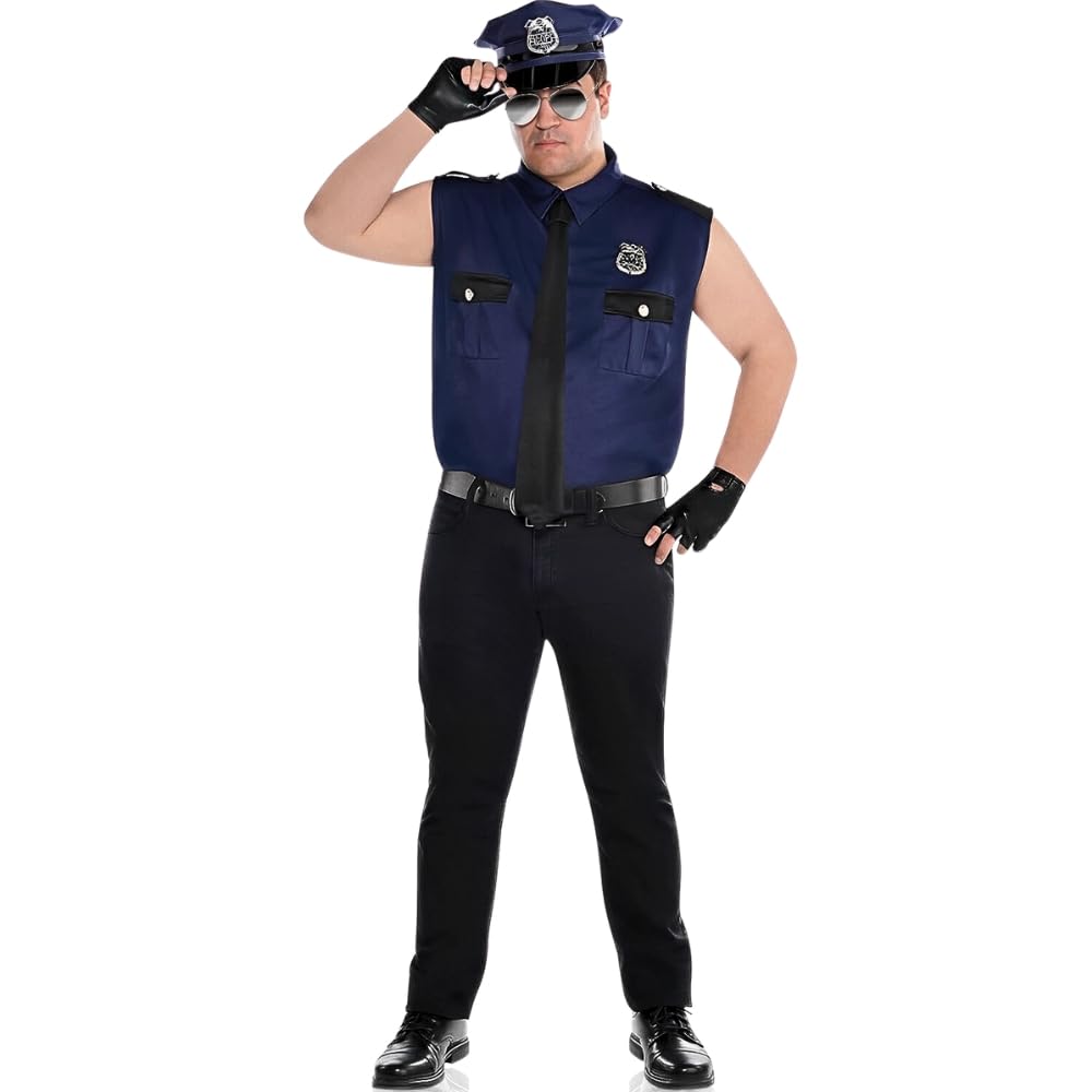 (PKT) (Fix 2/2) (845763-55) Adult Mens Under Arrest Costume (XXL)