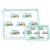 Bogg Bag Clear Designer Zipper Insert (Set of 2) Travel Organizer Storage Pop In (Woody)