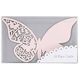 TALKING TABLES SOMETHING IN THE AIR PINK 10-Pack Butterfly Glass Place Card