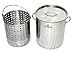 Ballington 42-Quart Stainless Steel Stock Pot w Fry/Steamer/Boil Basket & Lid
