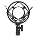 Generic Anti Vibration Suspension Microphone Shock Mount Holder Clip(Black)