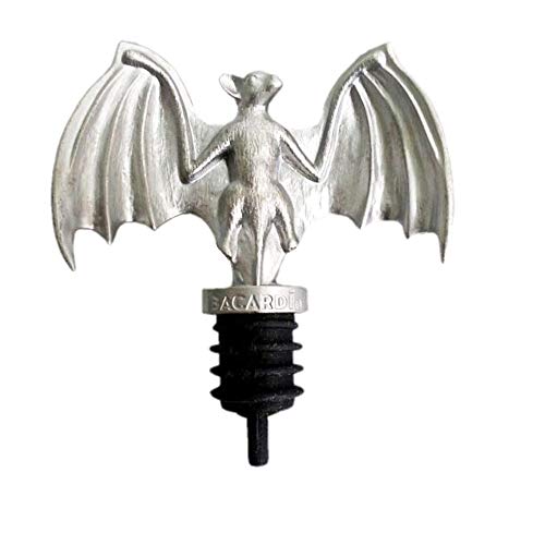 Bacardi Rum Pewter Bat Bottle Spout Pourer