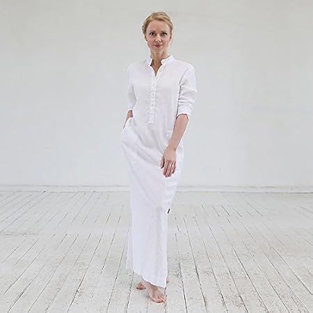 white linen dress amazon