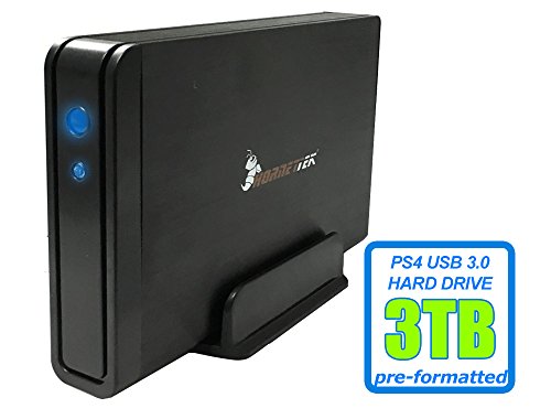 HornetTek Viper 3TB (3000GB) 7200RPM 64MB Cache USB 3.0 External PS4 Hard Drive (PS4 Pre-Formatted) - PS4, PS4 Slim & PS4 Pro