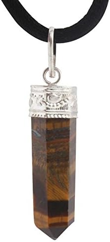 National Trading Co Energized Tiger Quartz Pencil Pendant With Cap - (25 mm)