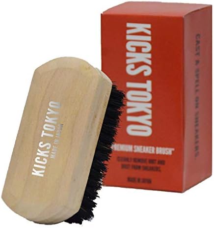 Kicks Tokyo 豚毛ブラシ スニーカー靴磨き用 シュークリーナー 汚れ落とし シューズブラシ 日本製