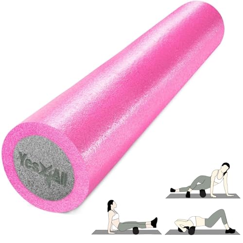 Yes4All Rulli in PE a Densità Media per Yoga e Pilates, Disponibili in 30, 45, 60, 90 cm, Rullo Yoga a Due Strati per Massaggio
