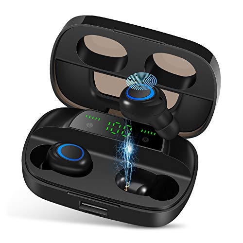 Orangeck Ecouteur Bluetooth Sans Fil Oreillette Bluetooth 5.0 Sport Écouteurs Etanche Ipx7 120H Playtime 3D Deep Bass Son Stéréo Avec Micro Affichage Led Commande Tactile Pour Ios & Android