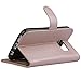 Abacus24-7 Wallet Series Samsung Galaxy S7 Case with Flip Cover and Stand, Rose Gold