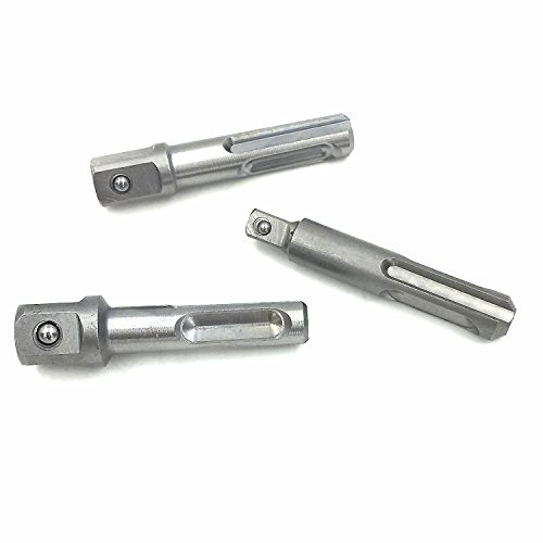 Click Here to See More Images PANOVO (3Pcs)PE-14000 Impact SDS Power Tools Socket sets Adapter , Hex Square Nut Driver Drill Impact Socket Extension Power Drill Bit Adapter Socket Wrench Adapter Set 1/4
