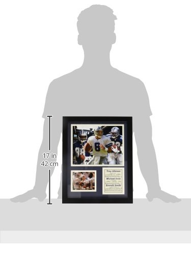 Dallas Cowboys Legends- Aikman, Irvin and Smith Collectible | Framed Photo Collage Wall Art Decor | Legends Never Die, 11x14-Inch, (11569U) - Thumbnail 2