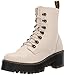 Dr. Martens Women's Leona Leather Heeled Boot, Bone Temperley, 9