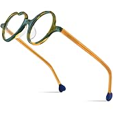 HEPIDEM Multicolor Acetate Glasses Frame Men Women Round Eyeglasses Optical Spectacles 9377