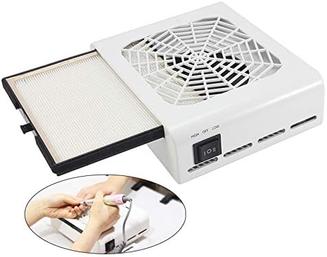 Dust Collector, Nail Dust Collector, Nail Dust Cleaner, Nail Dust Collector, 110 V, 40 W Protection Against Dust from Nailists, 2 Power Modes to Catch Dust Firmly and Quietly for Nail Dust at Home