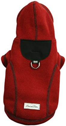 Louie de Coton Made in USA Honey Comb Polar Thermal Hoody Fleece Jacket (Small, Red)