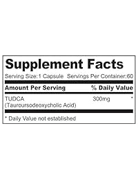 PREMIUM tudca 300 mg Cápsulas Vegetarianas, 60 caps (ácido tauroursodeoxycholic)