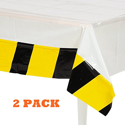 (2) Construction Zone Birthday Party Table Covers - 54 x 108 Inches - SET OF 2