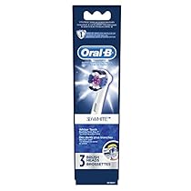 Oral-B 3D White Electric Toothbrush Replacement Brush Heads Refill, 3 Count - Brush Head Color May Vary