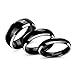 SOMEN TUNGSTEN 4mm 6mm 8mm Titanium Rings for Men Women Black Dome Two Tone Glossy High Polish Wedding Band Size 4-13.5