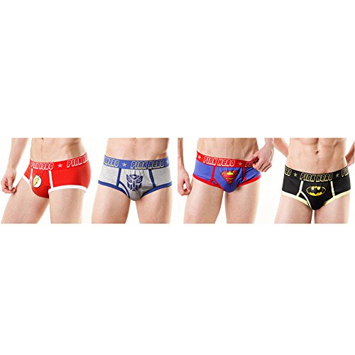 PINKHERO Men's Marvel Print Boxer Briefs Underwear XL (pack of 4)