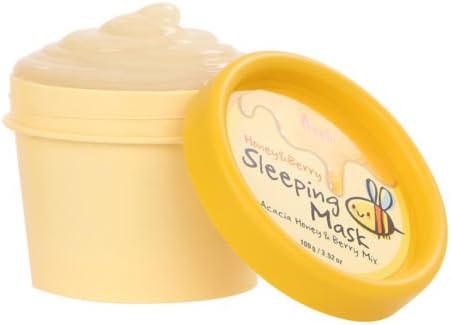 PRRETI Honey&Berry Sleeping Mask 3.53oz [KOREAN BEAUTY / ISO22716 / CGMP] Moisturizing, Night care cream, Nutrition, Acacia, Essence, Vitamin c, Water barrier, Facial mask, Sleeping pack, Honey pack